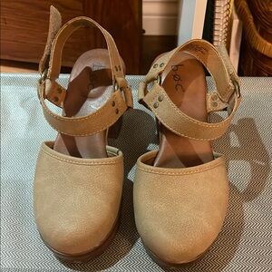 BOC Tan Mules Comfortable Clogs